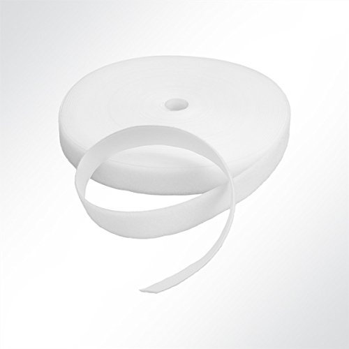 LYSEL® Klettband zum Schweißen HF weiß Flauschband Breite 25mm VE 25 Meter