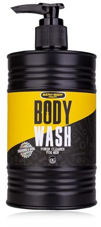Accentra Gel douche/Body Wash BATH + BODY TOOLKIT en forme de baril d'huile, 400 ml, parfum : bois de santal et musc – Gel de bain et douche pour homme