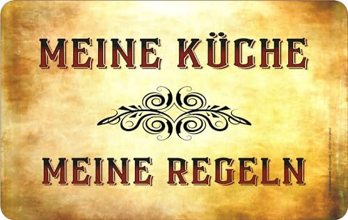 empireposter Fun - Meine Regeln - Resopal Brettchen Frühstücksbrettchen 23,5x14,5 cm