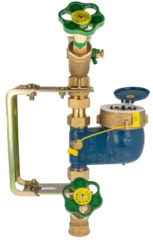 Steigrohr Hauswasserzähler Kombi-Set, Baulänge 105 mm, inkl. Einbaugarnitur 3/4 Zoll, verstellbare Ausführung, verzinkt