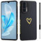 Jeelar ESONG Coque pour Xiaomi Poco F5 Pro 5G,avec Motif Coeur d'amour Doré Mignon/dragonne,Belle Case pour Femme/Fille,Ultra Fine Housse en Silicone Souple Fantaisie TPU Etui-Noir