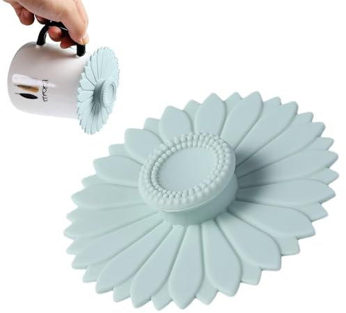 Cubiertas de silicona para vasos de silicona, fundas de silicona para tazas de té, cubiertas reutilizables para copas de vino, tapas de bebidas a prueba de polvo para bebidas de café y té