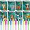 REAGAR Dschungeltiere Party Geschenke, 12 UV unsichtbare Tinte Stift und 12 Dschungeltiere Notizbuch, Dschungeltiere Geburtstagsgeschenke für Kinder