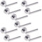 HANDLEZONE® 5 Sets Solus Lever On Round Rose Door Handles, Internal Passage Latch Handles - Polished Chrome