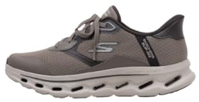 Skechers Herren Hands Free Slip-Ins Go Walk Glide-Step 2.0-Zac Sneaker, Dark Taupe, 45 EU