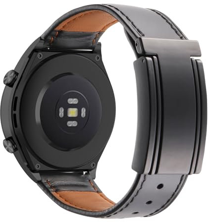 Leder Armbänder für Xiaomi Mi Watch/Watch S1/ Watch S1 Active Armband, mit Verstellbar Magnetische Faltschließe aus Edelstahl Ersatzarmband Kompatibel mit Xiaomi Mi Watch S1 Uhrenarmband (C,22mm)
