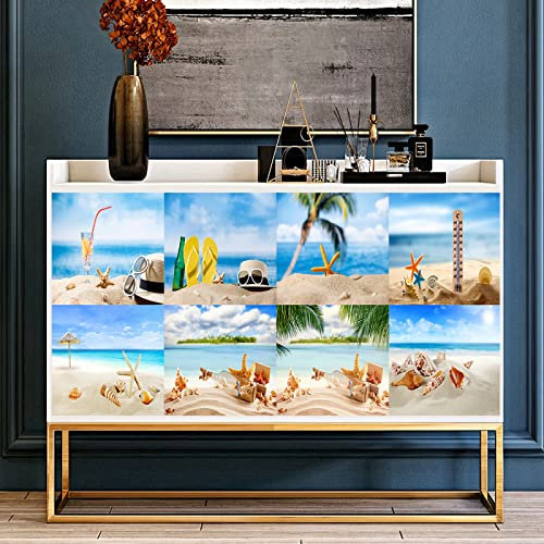 Fliesenaufkleber mit Seestern, selbstklebend, PVC-Fliesen für Küche, Badezimmer, Wände und Böden, hitzebeständig, wasserdicht, zum Abziehen und Aufkleben, 30 x 30 cm, 10 Stück
