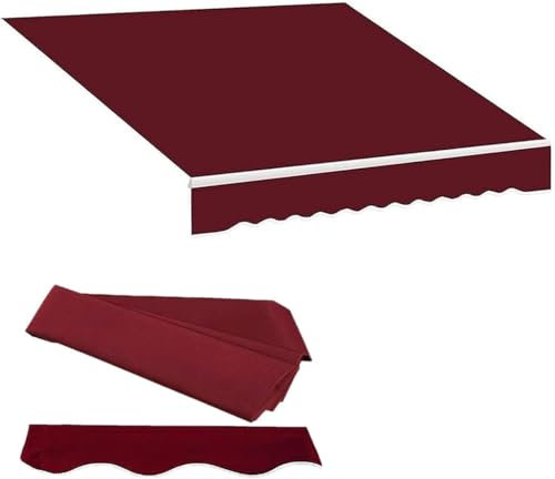 Auvent rétractable pour terrasse – Tissu polyester résistant à l'eau pour porte de terrasse, fenêtre, abri de jardin – 4 x 3 m