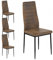 ZZINOKE Esszimmerstuhl 4er-Set, Küchenstuhl, Wildleder, Gepolstert, Ergonomischer Esstisch Stühle, Braun