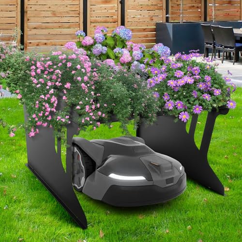 Stahl Mähroboter Garage 80x66x48 cm Dach Carport Überdachung Unterstand für Rasenmäher Rasenroboter, Sonnen- und Regenschutz, Rostfrei, Garten Witterungsbeständig, Schwarz