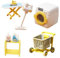 Csafyrt 8pcs Set Spielzeugwaschmaschine Realistische Kinder Waschmaschine Dollhouse Miniaturen Waschküche Zubehör