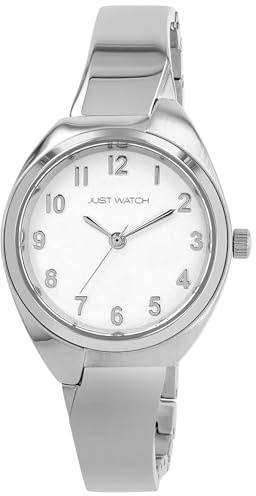 Just Watch Damenuhr Maja mit Edelstahlband, Gliederarmband mit Halbspange, silberfarben