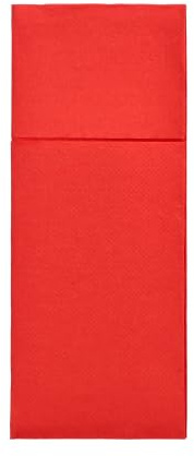 50 Servietten ROYAL Collection 40 cm x 30 cm rot mit Besteckfalz