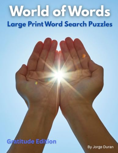 World of Words: Large Print Word Search Puzzles - Gratitude
