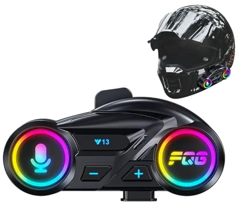 Altoparlante per casco da moto, senza fili, con altoparlanti, impermeabile, riduzione del rumore, 800 mAh, auricolari per bicicletta, snowboard, sci, touring, pendolarismo, motoslitta