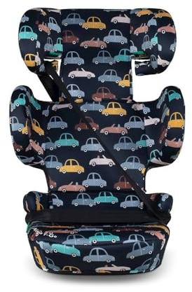 Cosatto Ninja i-Go Foldable ISOFIX Car Seat | Portable Travel Car Booster Seat | 4-12 Years | Side Impact Protection, Bag, 12 Headrest Positions, Ultra-Compact & Lightweight | Group 2/3 (Beep Beep)