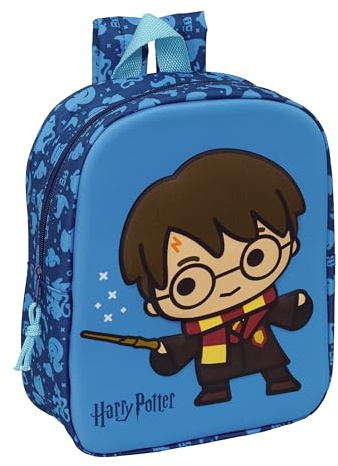HARRY POTTER 3D-Kinderrucksack, leicht zu reinigen, ideal für Kinder verschiedener Altersgruppen, bequem und vielseitig, Qualität und Widerstandsfähigkeit, 22 x 10 x 27 cm
