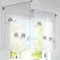 SIMPVALE 1 PC Gardine Fensterdekoration Fenster Bise Vorhang für Kaffee Küche Stickerei Eule Polyester,grau,40x60cm