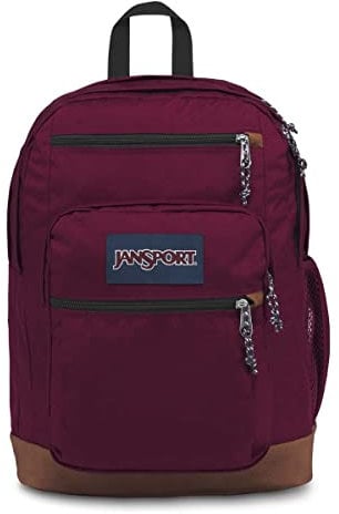 JANSPORT Cool Backpack with 15-inch Laptop Sleeve, Russet Red - Large Computer Bag Rucksack with 2 Compartments, Ergonomic Straps - Bookbag for Men, Women