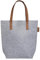 KNIT FACTORY - Gwen Handtasche - Stylische Shopper Tasche für Damen - aus Dicken Filz - 40x40 cm - Hochwertige Qualität - Grau