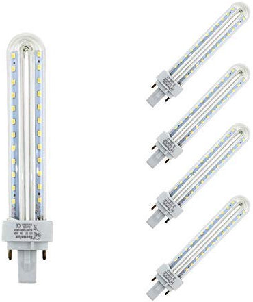 TECNOLUX EURO Lámpara Bombilla Led 2U Tubo G24 4200K Luz Neutra 13W (Pack 5) [Clase de eficiencia energética F