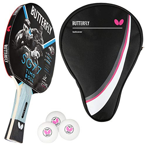 Butterfly® Timo Boll SG77 Tischtennisschläger | Tischtennis Racket Bat Hobby & Training | routinierte & taktisch geübte Spieler | ITTF zertifizierter Pan Asia Belag | konkave Griffform mit smart.Grip