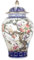 fanquare Jingdezhen Vase en Pot Pastel Vintage, Vase en Porcelaine Motif Pêche, Grand Vase de Style Chinois Ming, Hauteur 25 cm