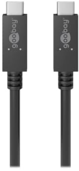 Goobay USB 3.2 Typ-C MM kompatibles Schnellladekabel, 100 W, 1 m, Schwarz