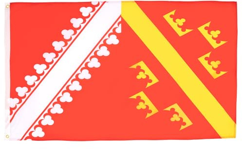 AZ FLAG Drapeau Alsace Ancien 90x60 cm Alsacien Polyester 100D 2 Œillets | Usage intérieur et extérieur Drapeau décoratif coutures doubles et bords renforcés avec œillets métalliques