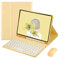 Keyboard Case Mouse for iPad 6th 5th Generation 9.7, Air ＆ Air 2, iPad Pro 9.7 inch Case with Cute Round Key Bluetooth Detachable Color Keyboard Cover, Yellow