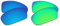 EZReplace Lentes de repuesto para gafas de sol Oakley Holbrook Metal OO4123 (lentes polarizadas) – Compatible con marco de metal Oakley Holbrook (azul hielo + verde primavera)