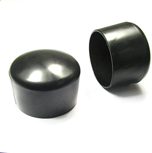 ajile Runde Fusskappen aus Gummi SCHWARZ für Schutz und eine Gute Endbearbeitung des Rohres mit 50 mm AUSSENDRUCHMESSER - 4 Stck. - EVX150x4