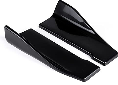 Front- und Heckspoiler Schwanz 2Pcs Universal Auto Seitenschweller Lippe Hinten Lip Splitter Winglet Schürzen Für B&MW E90 E91 E92 E93 E80 E81 E82 E87 G20 G30 (Farbe : Schwarz)