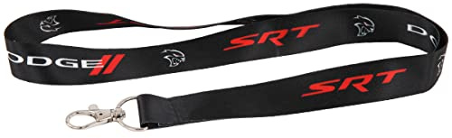 Detroit Shirt Company Dodge SRT Hellcat Redeye Schlüsselband mit drehbarem Karabinerverschluss, Schwarz