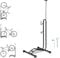 Ikodm 3 in 1 Fahrradständer bis 7cm Abstellständer bis 27.5 Fahrradgröße, Fahrräder Wartungsständer waagerecht und senkrecht Einhänge,Höhenverstellbaren,Anti Slip, schwarz, 42.5 * 43.5 * 117