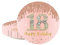 ATBEAMEN 16pcs Rose Gold 18th Birthday Paper Plates 7 inch Party Table Decor, Girls 7'' Tableware, Happy Tableware Plate for Her, Girls, Gifts Supplies