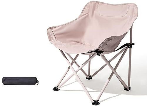 HYQFSAD Tragbare Campingstühle für Erwachsene, Stabiler und Langlebiger Campingstuhl Mit Tragetasche, Leichte Campingstühle für Strand, Garten, Terrasse (Color : Pink)