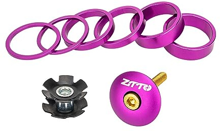 rockible Bicycle Headset Spacer Stem Spacers Lightweight Bike Tools Replacement Front Fork Gasket