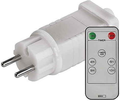 EMOS Connect System 30V Netzteil Standard/Profi, Erweiterungsteil A (ohne Weihnachtslichterkette und Anschlusskabel), 30V Adapter mit Fernbedienung, IP44 für Innen und Außen, 6/18h Auto-Timer, weiß