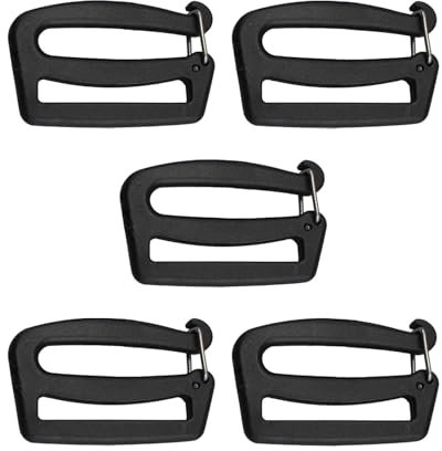 Baoblaze 3Pcs Verstellbare Schnallen Gurtband, Plastikschnalle für Gurtband, Schnalle für Gurtband, Stegschnalle Klemmschnalle für Rucksack Koffer Gepäck Gurt Rucksack Reparatur, Rectangle 5pcs