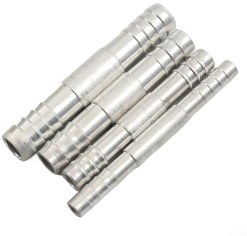 Per FACULX A/C Tubo Barb Alluminio Giunto Dritto Raccordo Spinato, A/C Tubo Barb Straight Splice Push, Alluminio #6#8#10#1 Tubo Barb Raccordo