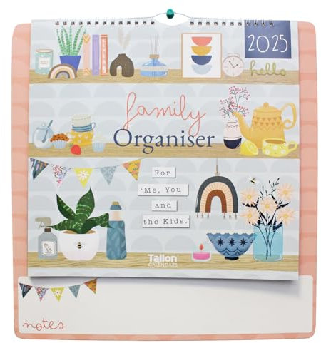 2026 Calendar Family Organiser Calendar with Note Board Me You and the Kids - Tea Time 5918
