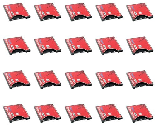 Goorvoucs 20X New SD to Card Sleeve Supports Wireless WIFI SD Card Type I Adapter SLR Camera Red