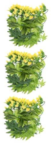 Yardwe Lot De 3 Accessoires pour Reptiles Fausses Feuilles Plantes Artificielles Daspect Naturel pour Décoration Daquarium De Reptiles 3 Pièces X 3