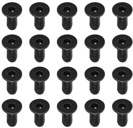 PATIKIL 1/4-20 x 5/8 Vis à tête cylindrique à six pans creux, 20 Pack Boulons fraisés en acier au carbone à entraînement hexagonal Vis à filetage complet Oxyde noir Grade 10.9