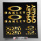 Aufkleber-Set kompatibel mit Rahmen MTB Mountainbike und Helm | Decals Aufkleber für Fahrrad Schriftzug Logos | Stickersland® – Oakle (Gold Metallic Matt)