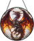 Xuoxeji Dragon Stained Glass Window Hanging, 20cm/7.87in Dragon Sun Catcher Decor, Dragon Suncatchers for Friends and Family (Dragon)