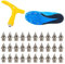 MIRKUZI Clavos multideporte Paquete de 30 clavos de repuesto con extractor de clavos, clavos de repuesto para atletismo, clavos para calzado deportivo, clavos para calzado para correr