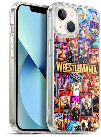 Head Case Designs Offizielle WWE Schluessel Kunst Poster Wrestlemania 41 Gel Handyhülle Hülle [Militärischer Schutzgrad] Kompatibel mit Apple iPhone 13