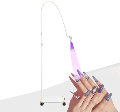 UV Lash Light for Curing UV Eyelash Glue, 5W LED Eyelash Extensions Nail Tech Glue Lamp with Foot Pedal Control, Glue Cured in 2-3 Seconds, Adjustable Spot Size,White